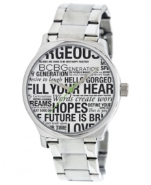 Keep words of wisdom at your fingertips with this BCBGeneration watch. Keep words of wisdom at your fingertips with this BCBGeneration watch.