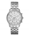 GUESS adds their signature glamour to this menswear-inspired chronograph watch.