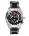 Heavy duty details mean business on this chronograph watch by GUESS.