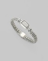 From the Arcadian Mist Collection. Dazzling bracelet with sterling silver caviar beading and pave diamonds set in 18k white gold. .68 tcw 7 long Signature lobster clasp Made in USA