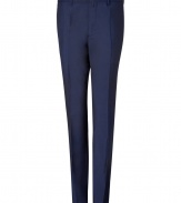Exquisitely tailored with a flawless slim fit, Jil Sanders wool-mohair trousers are a wardrobe staple guaranteed to give your look a seamlessly sophisticated edge - Side and buttoned back slit pockets, hidden hook closure, belt loops, flat front - Contemporary slim fit - Wear with an immaculately cut shirt and matching slim fit blazer