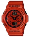 This durable G-Shock analog-digital watch is sculpted in a 3D design, lending a look of toughness.