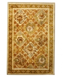 Accent any floor in your home with the elegant Imperial carved rug from Bacova. Featuring a rich-hued foulard pattern, this rug is skid resistant with stic-tite backing to keep the rug in place at all times.