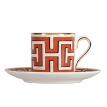 Dynasty, the newest pattern from Wedgwoods Expressive collection is uniquely designed with an archival Chinese Dragon motif and elegant Greek key border. Bone china. Dynasty, the newest pattern from Wedgwoods Expressive collection is uniquely designed with an archival Chinese Dragon motif and elegant Greek key border. Bone china.
