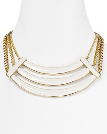 A heavy dose of enamel lends a mod-inspired drama to Belle Noel's collar necklace. Style yours with a mini sheath and bright platforms to steal the spotlight with retro shine. A heavy dose of enamel lends a mod-inspired drama to Belle Noel's collar necklace. Style yours with a mini sheath and bright platforms to steal the spotlight with retro shine.