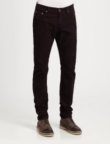 A fine-wale corduroy jean adds a textured finish to your sharp, streamlined ensemble; Tailored from a smooth cotton with a straight-fitting silhouette.Five-pocket styleInseam, about 34CottonMachine washMade in USA A fine-wale corduroy jean adds a textured finish to your sharp, streamlined ensemble; Tailored from a smooth cotton with a straight-fitting silhouette.Five-pocket styleInseam, about 34CottonMachine washMade in USA