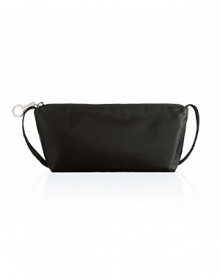A mid-sized pouch-style zip-up makeup bag of lightweight nylon. Available in signature M.A.C black only. A mid-sized pouch-style zip-up makeup bag of lightweight nylon. Available in signature M.A.C black only.