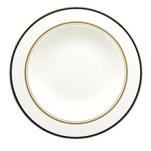 Kate Spade and Lenox join together to bring ease, elegance and understated wit to the table. Library Lane, a pattern banded with stripes, can be dressed up by mixing in the accent plate that is rimmed in navy with gold dots. Kate Spade and Lenox join together to bring ease, elegance and understated wit to the table. Library Lane, a pattern banded with stripes, can be dressed up by mixing in the accent plate that is rimmed in navy with gold dots.