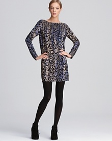 This Tibi silk shift dress works the snake-print trend beautifully for exotic chic. Team it with wedge booties for the office, adding a sparkling statement necklace for after-work drinks. This Tibi silk shift dress works the snake-print trend beautifully for exotic chic. Team it with wedge booties for the office, adding a sparkling statement necklace for after-work drinks.