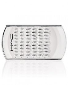Three lengths available in one package for ultimate customization and versatility. M·A·C Lashes are handmade to exact specifications. Each pattern and design is perfectly shaped and arranged to give a striking effect, whether the look is natural or dramatic. Available in a variety of shapes and densities. If properly cared for, lashes can be reshaped or adorned if desired. Three lengths available in one package for ultimate customization and versatility. M·A·C Lashes are handmade to exact specifications. Each pattern and design is perfectly shaped and arranged to give a striking effect, whether the look is natural or dramatic. Available in a variety of shapes and densities. If properly cared for, lashes can be reshaped or adorned if desired.
