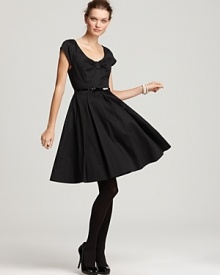 This Kate spade new York dress is designed in a signature feminine silhouette, bedecked with a bow at the neckline and neatly finished with a slim patent belt. Works very well at the office, and also goes out for a night on the town with brilliant baubles and towering heels. This Kate spade new York dress is designed in a signature feminine silhouette, bedecked with a bow at the neckline and neatly finished with a slim patent belt. Works very well at the office, and also goes out for a night on the town with brilliant baubles and towering heels.