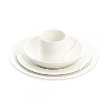Wickford by Kate Spade is versatile white porcelain in elegant, updated shapes and is embossed with a twisting rope design. Wickford by Kate Spade is versatile white porcelain in elegant, updated shapes and is embossed with a twisting rope design.