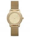 Gorgeous tones envelop this structured steel timepiece from DKNY.