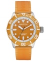 A tangerine dream, this sport watch from Nautica features rich textures and bright colors.