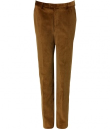 Channel the sophisticated side of the 1970s in these luxe corduroy trousers from Etro - Flat front, belt loops, off-seam pockets, back welt pockets with buttons, creasing at legs - Style with a matching blazer, a printed button down, and suede ankle boots Channel the sophisticated side of the 1970s in these luxe corduroy trousers from Etro - Flat front, belt loops, off-seam pockets, back welt pockets with buttons, creasing at legs - Style with a matching blazer, a printed button down, and suede ankle boots