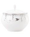 A fine mist punctuated by shimmering icicles trickles in from the edge of this dreamy covered sugar bowl. In snow-white bone china with a playful hummingbird, serveware and serving dishes from Lenox's Enchanted Seasons collection deliver modern whimsy to every meal. Qualifies for Rebate