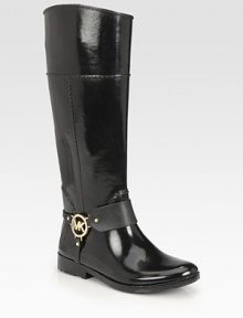 This rainy weather essential is dressed up with a signature metal medallion and a western-inflected harness. Rubber heel, 1 (25mm)Shaft, 15¼Leg circumference, 14½Rubber upperPull-on styleLeather liningRubber solePadded insoleImported This rainy weather essential is dressed up with a signature metal medallion and a western-inflected harness. Rubber heel, 1 (25mm)Shaft, 15¼Leg circumference, 14½Rubber upperPull-on styleLeather liningRubber solePadded insoleImported