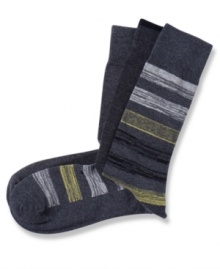 Stripes add some pattern to your everyday look with these socks from Kenneth Cole Reaction. Stripes add some pattern to your everyday look with these socks from Kenneth Cole Reaction.