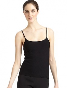 THE LOOKScoopneckSpaghetti strapsPullover styleTHE FITAbout 21 from shoulder to hemTHE MATERIAL83% viscose/17% polyesterCARE & ORIGINHand wash or dry cleanMade in ItalyModel shown is 5'10½ (179cm) wearing US size 2. THE LOOKScoopneckSpaghetti strapsPullover styleTHE FITAbout 21 from shoulder to hemTHE MATERIAL83% viscose/17% polyesterCARE & ORIGINHand wash or dry cleanMade in ItalyModel shown is 5'10½ (179cm) wearing US size 2.
