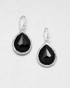 Faceted, light-catching black onyx in a simple teardrop design.Black onyx Sterling silver Length, about ¾ Width, about ½ Earwires Imported 