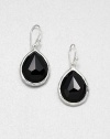 Faceted, light-catching black onyx in a simple teardrop design.Black onyx Sterling silver Length, about ¾ Width, about ½ Earwires Imported 