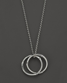 A classic interlinking design lends a timeless look to John Hardy's Bamboo link pendant necklace. A classic interlinking design lends a timeless look to John Hardy's Bamboo link pendant necklace.