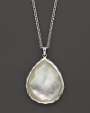 A faceted mother-of-pearl teardrop set in sterling silver. From the Wonderland Collection by Ippolita.