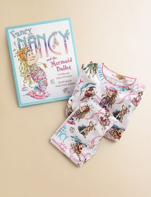 Your little girl will twirl in her tutu just like Nancy with this beloved story and coordinating cotton knit pajamas.Written by Jane O'ConnorHardcover, 32 pagesRecommended for ages 4 and upPJs with elastic waist, scalloped trim and a satin bowCottonMachine washMade in USA Your little girl will twirl in her tutu just like Nancy with this beloved story and coordinating cotton knit pajamas.Written by Jane O'ConnorHardcover, 32 pagesRecommended for ages 4 and upPJs with elastic waist, scalloped trim and a satin bowCottonMachine washMade in USA