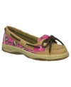 Seaworthy stylish. She'll look sweet in these Leopard Angelfish boat shoes from Sperry, built for long seaside strolls.