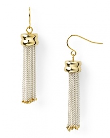 Tap into a '20s vibe with Lauren by Ralph Lauren's chain and tassel drops. Wear these fringed earrings to jazz up a basic all-black look. Tap into a '20s vibe with Lauren by Ralph Lauren's chain and tassel drops. Wear these fringed earrings to jazz up a basic all-black look.