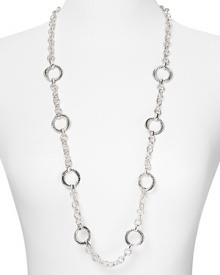 Owing to a delicately textured surface, Lauren by Ralph Lauren's twisted station necklace adds a soft glamour to both day and after dark looks. Owing to a delicately textured surface, Lauren by Ralph Lauren's twisted station necklace adds a soft glamour to both day and after dark looks.