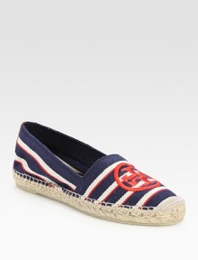 Striped canvas with an espadrille platform and embroidered designer logo. Hemp-covered platform, 1 (25mm)Canvas upperRubber soleImportedOUR FIT MODEL RECOMMENDS ordering two sizes up as this style runs small. Striped canvas with an espadrille platform and embroidered designer logo. Hemp-covered platform, 1 (25mm)Canvas upperRubber soleImportedOUR FIT MODEL RECOMMENDS ordering two sizes up as this style runs small.