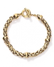 Lauren by Ralph Lauren's shining woven chain bracelet is sure to a beloved go-to accent. Lauren by Ralph Lauren's shining woven chain bracelet is sure to a beloved go-to accent.