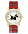This darling watch from Charter Club will be your new best friend with a Scotty dog design and charming plaid pattern.