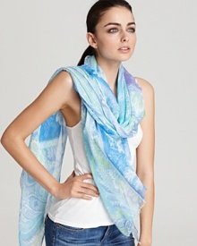 Wrap yourself in a pretty paisley oblong scarf, the perfect accessory for those chilly summer nights. Wrap yourself in a pretty paisley oblong scarf, the perfect accessory for those chilly summer nights.