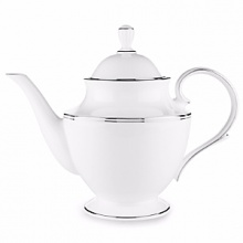 Double bands of platinum set in a distinctive Lenox pattern are an elegant accompaniment to your favorite recipes. Double bands of platinum set in a distinctive Lenox pattern are an elegant accompaniment to your favorite recipes.