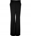 Channel the new-season style with these luxe wide leg pants from Salvatore Ferragamo - Fitted waistband with button tab details, wide flared legs- Wear with a tie-neck blouse, platform heels, and a bold shoulder blazer