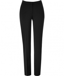 Your workweek just got more chic with these classic straight leg pants from Paul Smith - Flat front, welt pockets, tuxedo-inspired side stripe, single back went pocket, notched back waist, straight leg, slim fit - Wear with a sheer blouse, a bold shoulder blazer, and pumps Your workweek just got more chic with these classic straight leg pants from Paul Smith - Flat front, welt pockets, tuxedo-inspired side stripe, single back went pocket, notched back waist, straight leg, slim fit - Wear with a sheer blouse, a bold shoulder blazer, and pumps