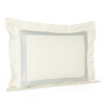 A classic sateen border trims this elegant duvet cover by SFERRA, woven from super soft Egyptian cotton. A classic sateen border trims this elegant duvet cover by SFERRA, woven from super soft Egyptian cotton.