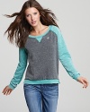 Contrast sleeves offer an unexpected jolt of color to this laid-back Element sweatshirt.