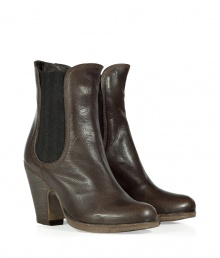 With a modernized take on the classic Victorian ankle boot, this stylishly distressed leather version from Fiorentini & Baker is a new-season must-have - Round toe, elasticized side panels, chunky stacked heel, ankle length - Wear with skinny jeans, a mini-dress, or cropped trousers With a modernized take on the classic Victorian ankle boot, this stylishly distressed leather version from Fiorentini & Baker is a new-season must-have - Round toe, elasticized side panels, chunky stacked heel, ankle length - Wear with skinny jeans, a mini-dress, or cropped trousers