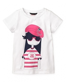 Sweet and sassy, Miss Marc prepares to set sail on this soft cotton tee for a casual cool, wear-it-anytime top.