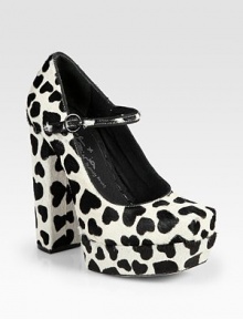 Mary Jane strap and a whimsical heart print enliven this platform design of luxe calf hair. Self-covered heel, 5 (125mm)Covered platform, 1 (25mm)Compares to a 4 heel (100mm)Printed calf hair upperLeather lining and solePadded insoleImportedOUR FIT MODEL RECOMMENDS ordering one size up as this style runs small. Mary Jane strap and a whimsical heart print enliven this platform design of luxe calf hair. Self-covered heel, 5 (125mm)Covered platform, 1 (25mm)Compares to a 4 heel (100mm)Printed calf hair upperLeather lining and solePadded insoleImportedOUR FIT MODEL RECOMMENDS ordering one size up as this style runs small.