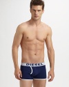 Gentle, all-day support in a comfortable cotton knit with contrast trim and a hint of stretch. Logo waistband 95% cotton/5% spandex Machine wash Imported 