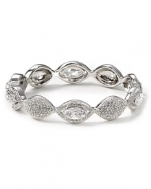 Lora Paolo's silvery bangle epitomizes clean, classic style, featuring cubic zirconia and crystal stations. Come evening, it's the perfect finishing flourish. Lora Paolo's silvery bangle epitomizes clean, classic style, featuring cubic zirconia and crystal stations. Come evening, it's the perfect finishing flourish.