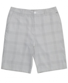 In a stealth plaid, these shorts from O'Neill hit just the right laid-back notes for an all-around casual winner. In a stealth plaid, these shorts from O'Neill hit just the right laid-back notes for an all-around casual winner.