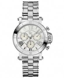 Make a powerful statement at every turn. This Femme collection watch from Gc Swiss Made Timepieces shimmers with polished steel, a reflection of enduring style. Make a powerful statement at every turn. This Femme collection watch from Gc Swiss Made Timepieces shimmers with polished steel, a reflection of enduring style.