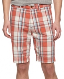 Check 'em out! These plaid shorts from Guess will get compliments everywhere you go. Check 'em out! These plaid shorts from Guess will get compliments everywhere you go.