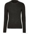 An all-around basic in sleek stretch wool, Michael Kors charcoal knit pullover is tailored everyday sophistication - Rounded neckline, long sleeves, slim fit - Pair with blazers and skinny trousers, or with favorite jeans and fashion sneakers