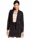 A ruffled peplum hem adds serious style to this Bar III blazer -- perfect for an on-trend office look!